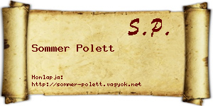 Sommer Polett névjegykártya